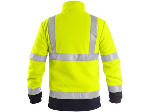 Bunda CXS PRESTON, výstražná, fleece, žluto - modrá vel. L